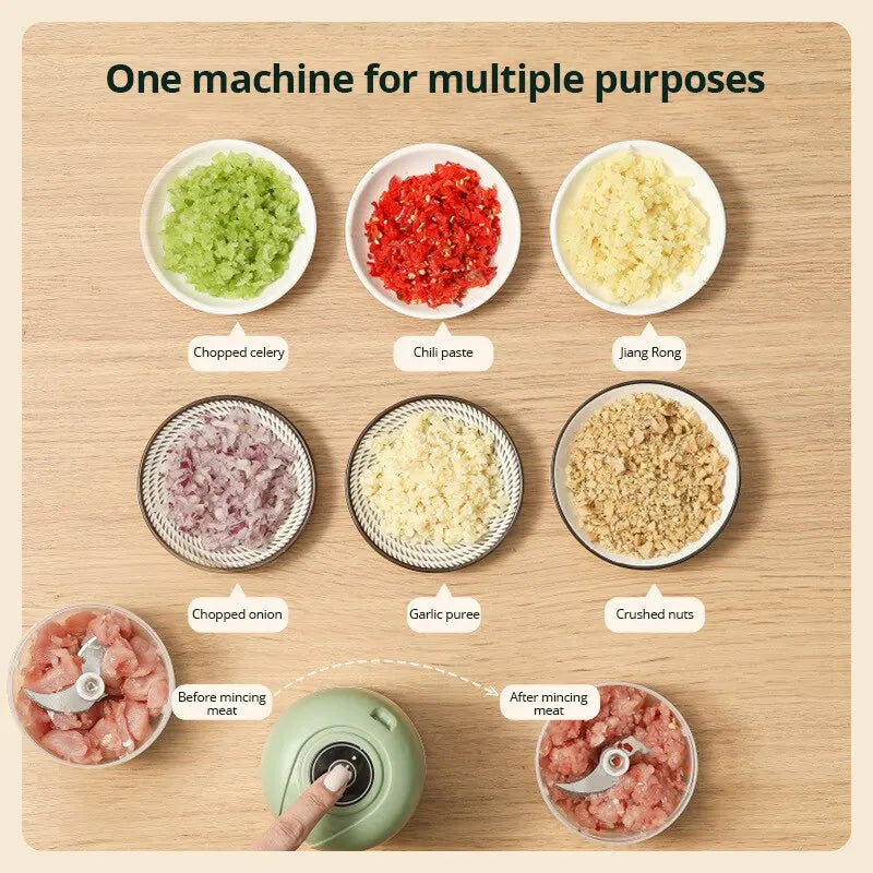 Electric Kitchen Garlic Chopper