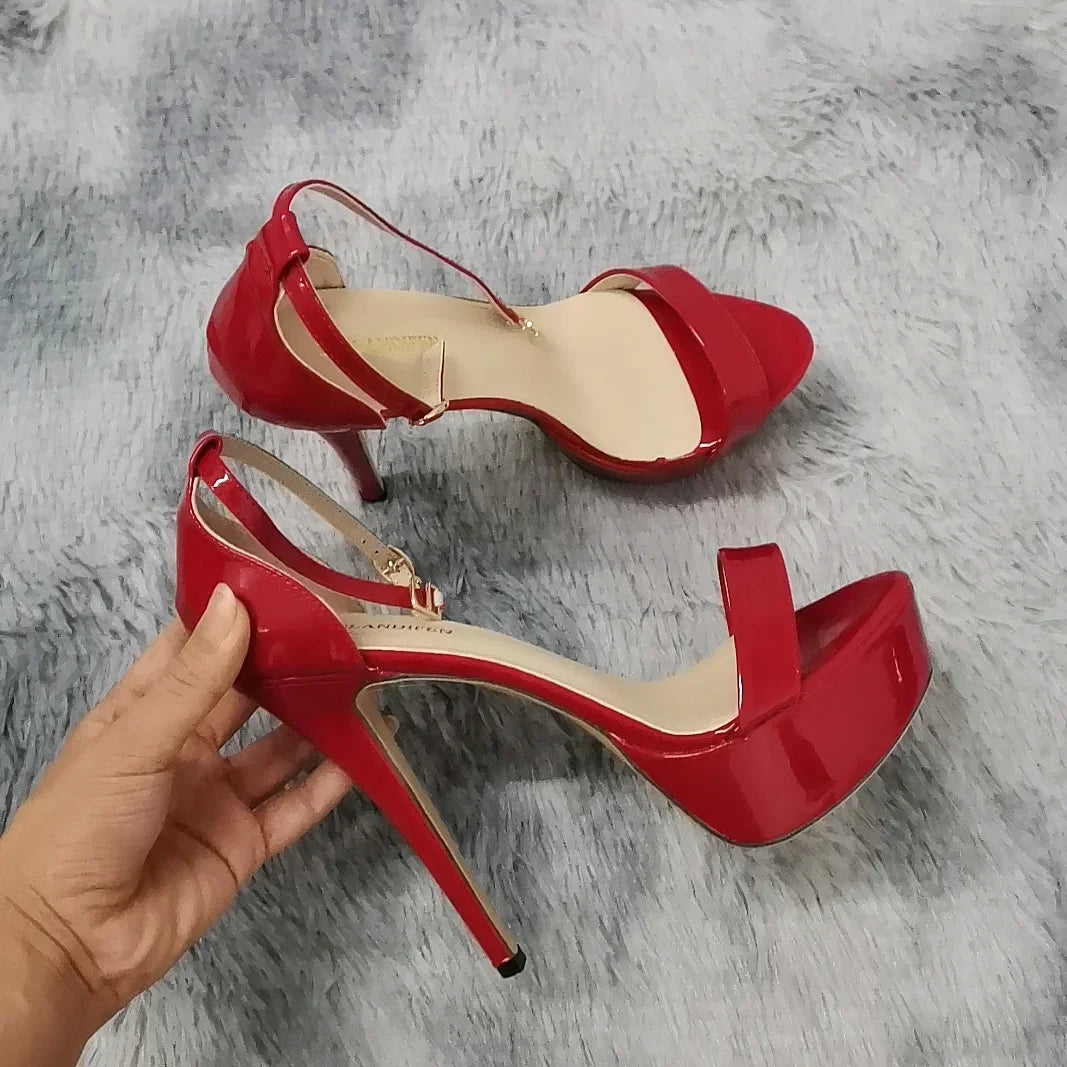 Supper Flash High Heels Patent Women's Sandals