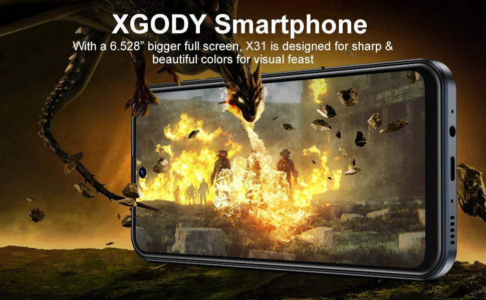 XGODY Android,6.5 inch Screen Smartphone