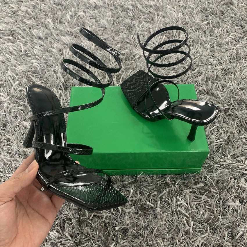 Thin High Heel Narrow Band Rome Women's Sandals