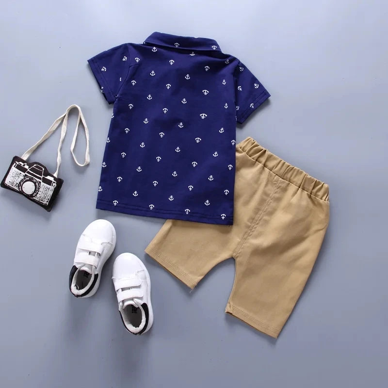 Kid's Boys Short Sleeve Shorts Set