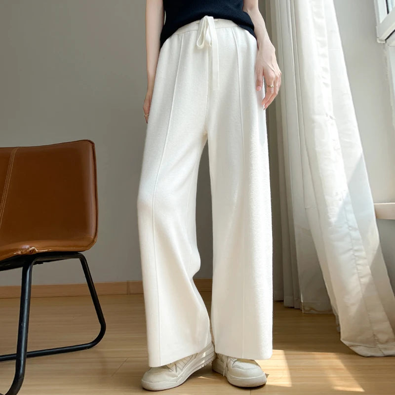 High Waist Drawstring Warm Pants