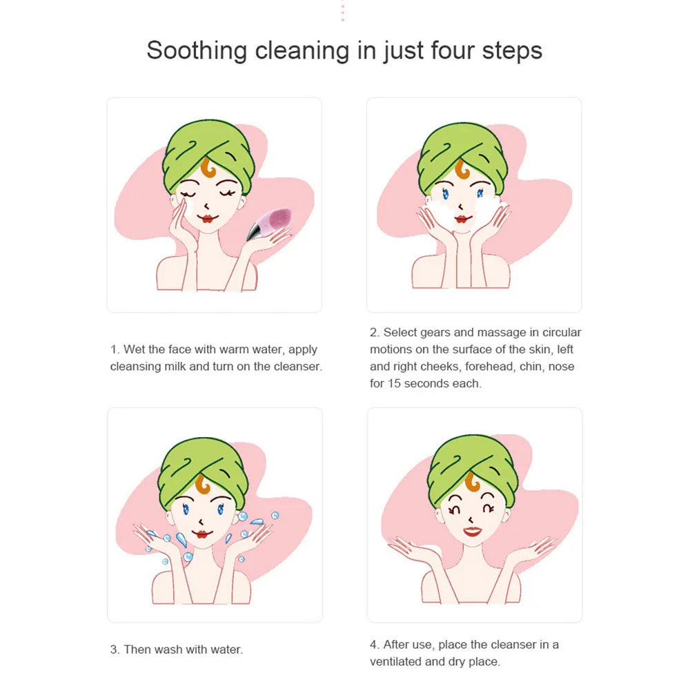 Waterproof Facial Cleansing Brush