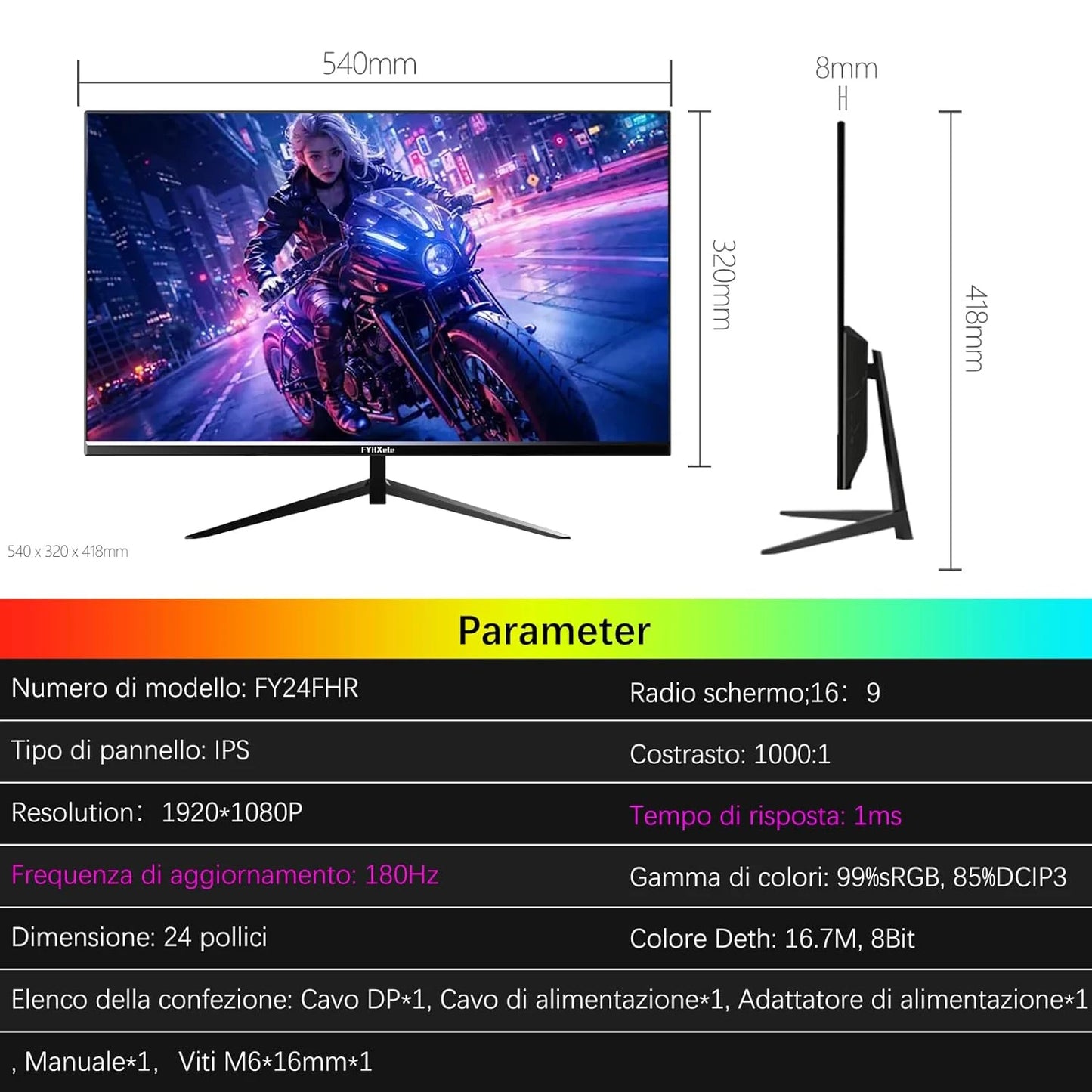 24Inch 180Hz Gaming Monitor LCD