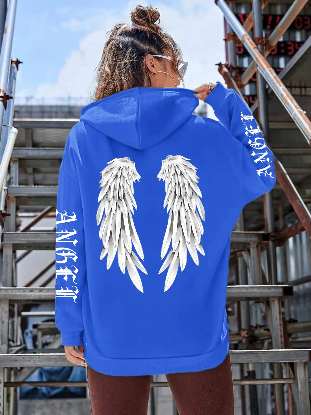 Beautiful Angel Wings Printed Hoodie For Women