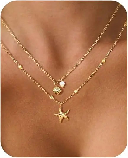 Women Shell Layered Necklace