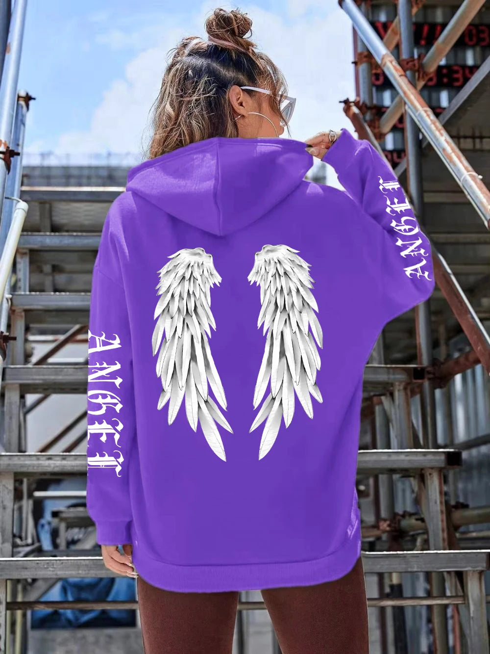 Beautiful Angel Wings Printed Hoodie For Women