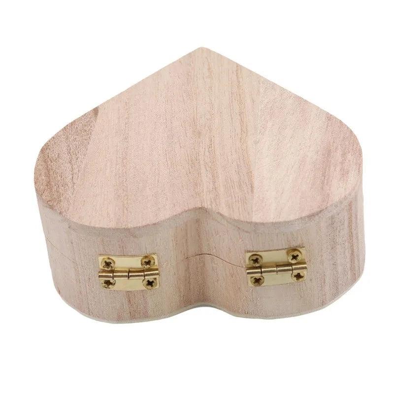 Heart Shape Wood Jewelry Box