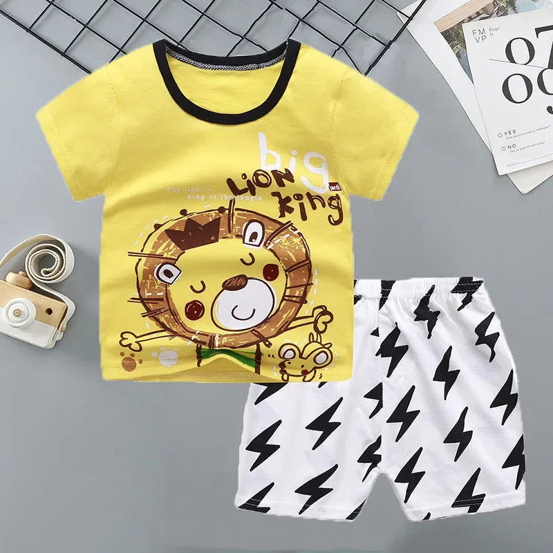 Unisex T-shirt Shorts 2PCS Set