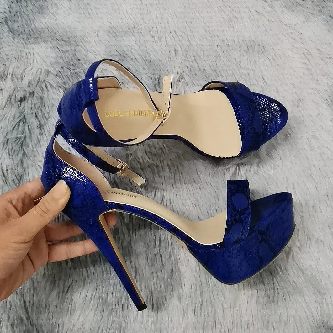 Supper Flash High Heels Patent Women's Sandals