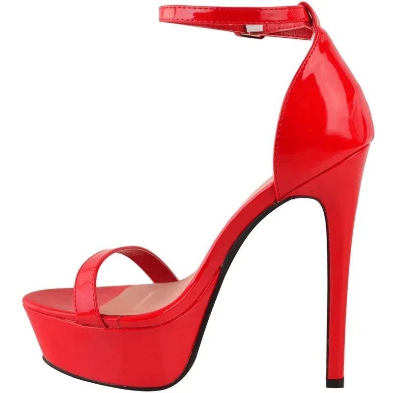 Supper Flash High Heels Patent Women's Sandals