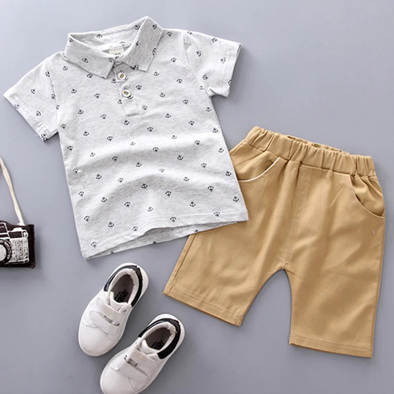 Kid's Boys Short Sleeve Shorts Set