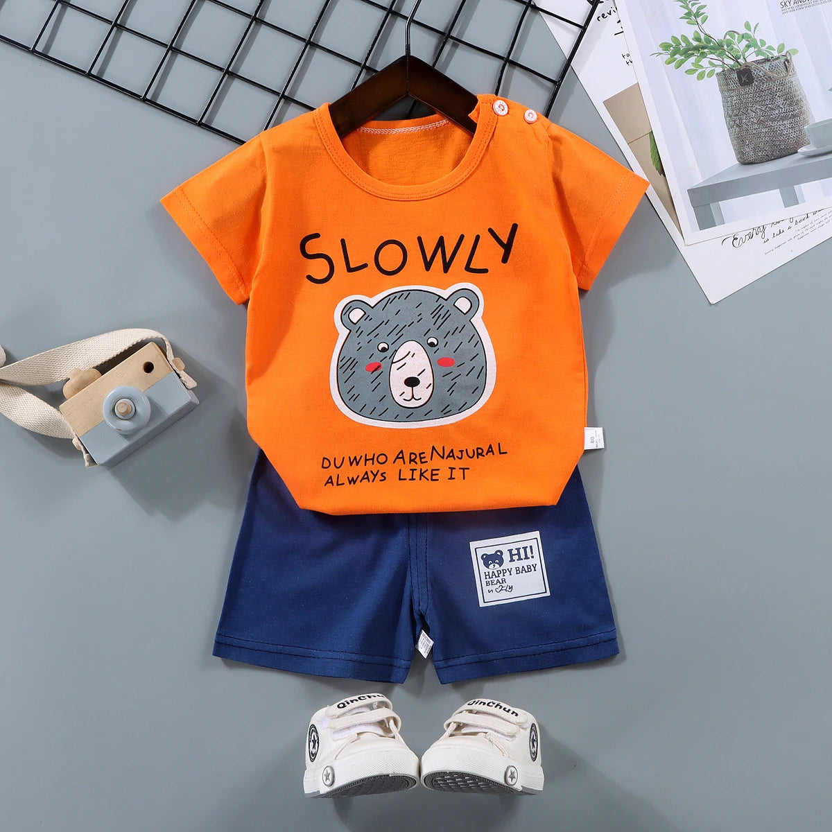 Unisex T-shirt Shorts 2PCS Set