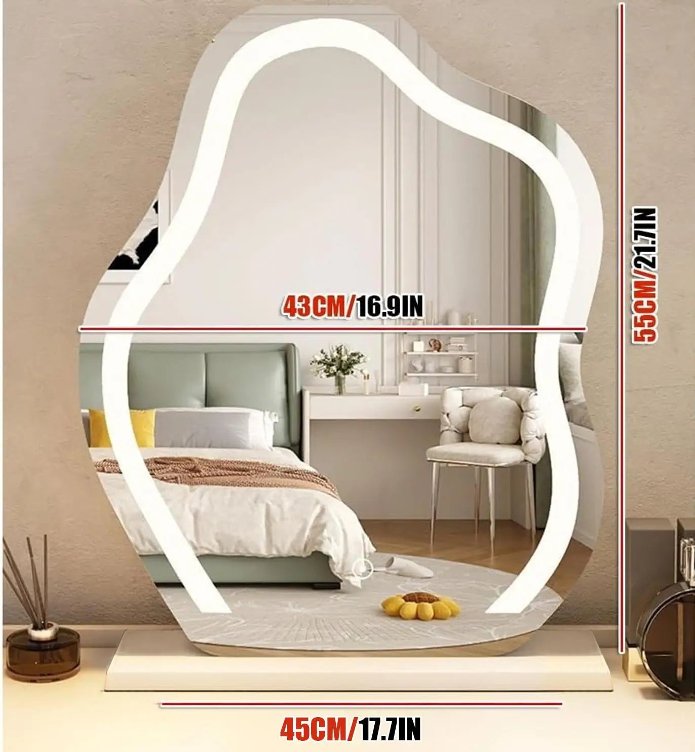 Tabletop Cosmetic LED Makeup Mirror