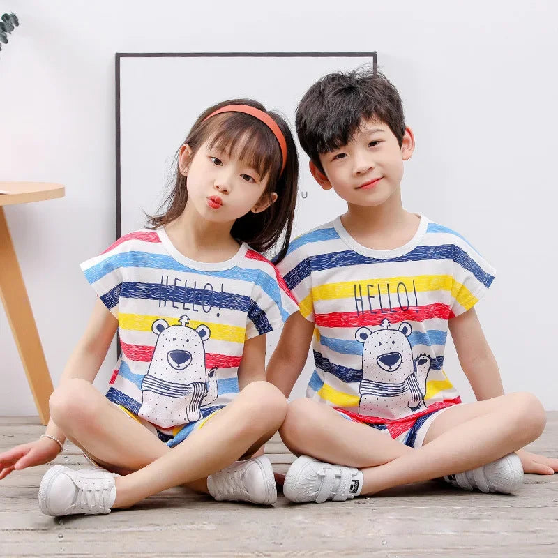 Unisex T-shirt Shorts 2PCS Set