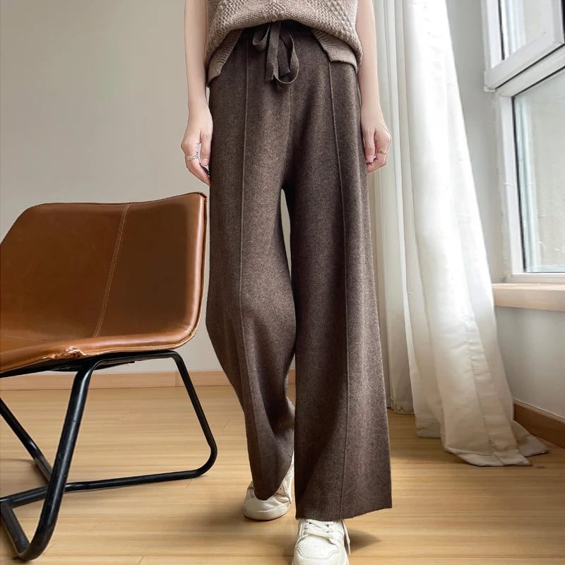 High Waist Drawstring Warm Pants
