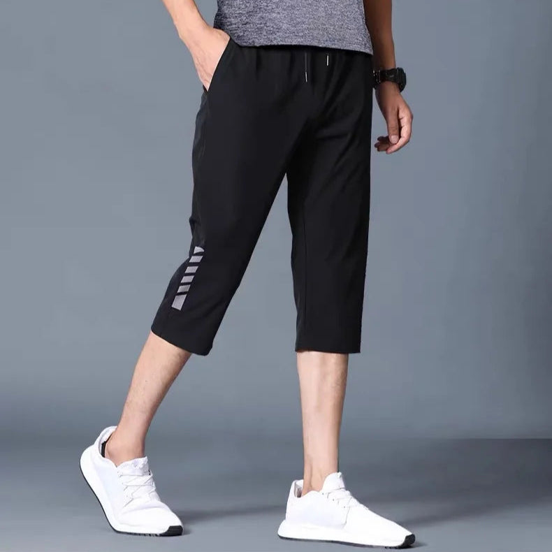 Thin Loose Elastic Healthy Sports Cropped Pants