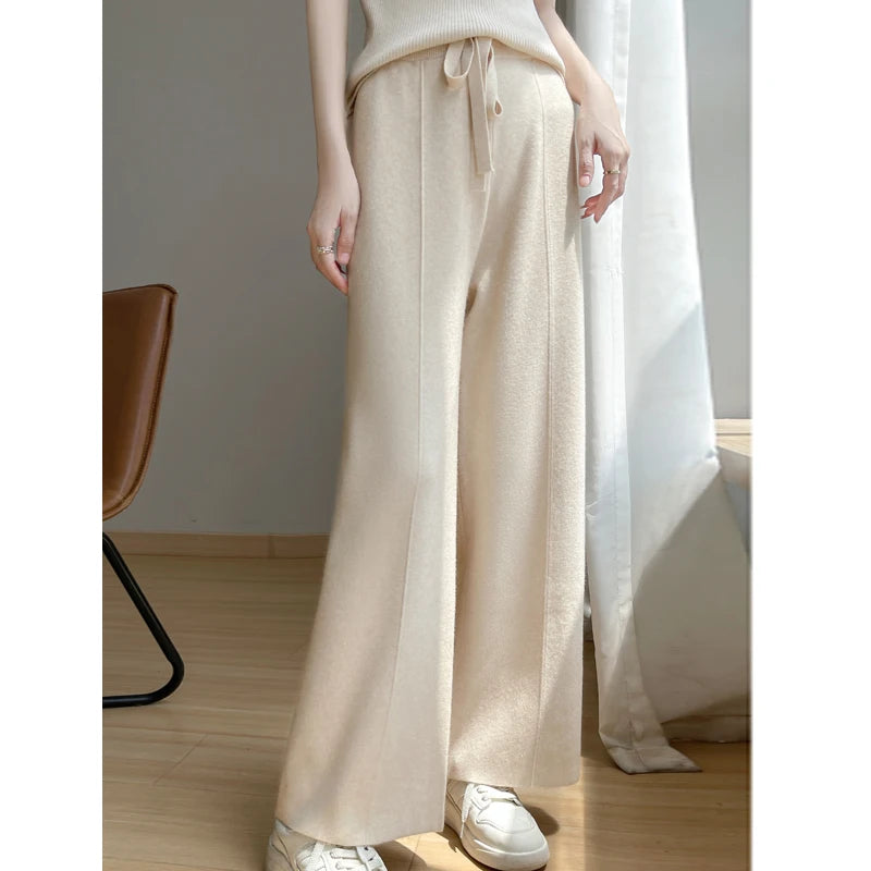 High Waist Drawstring Warm Pants