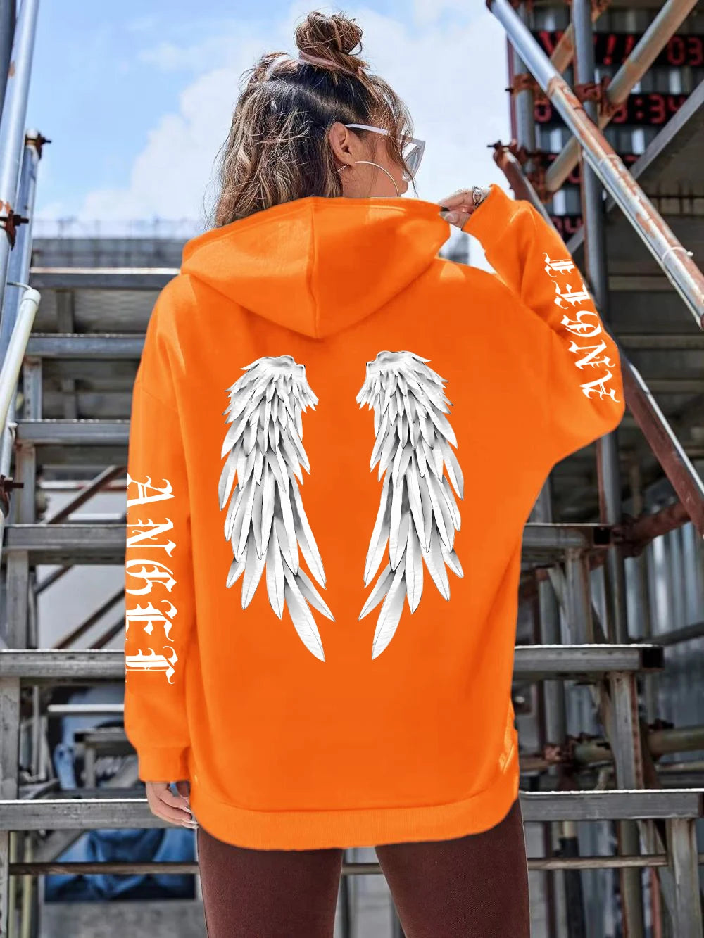 Beautiful Angel Wings Printed Hoodie For Women