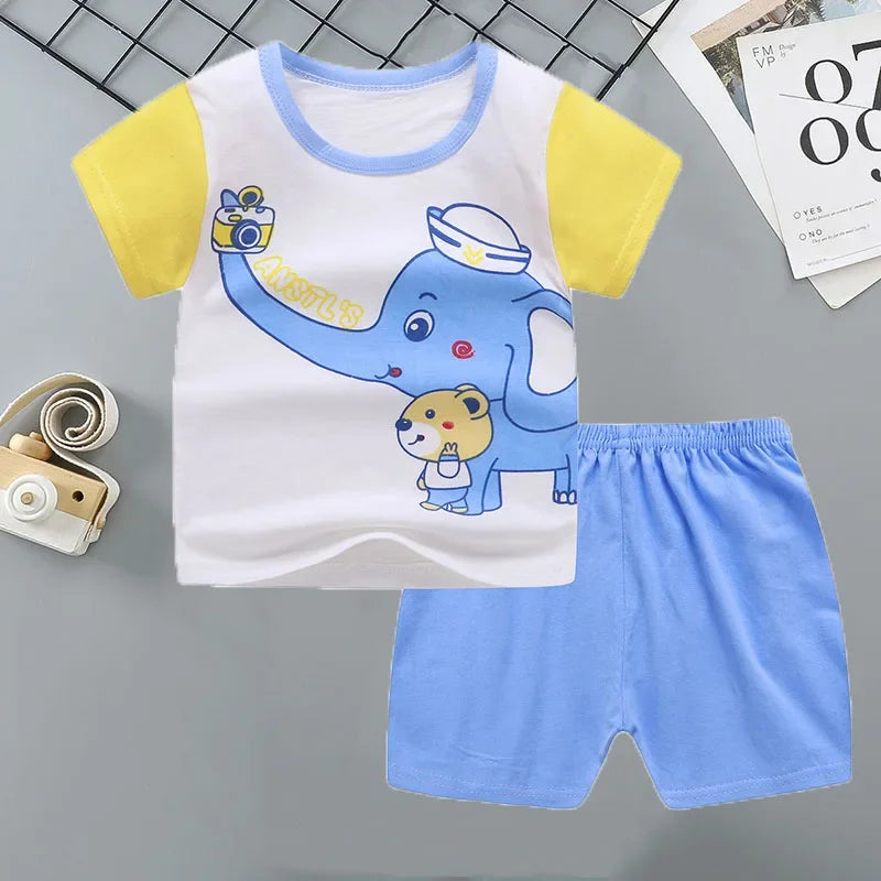 Unisex T-shirt Shorts 2PCS Set