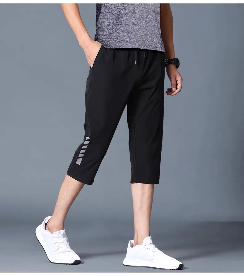 Thin Loose Elastic Healthy Sports Cropped Pants