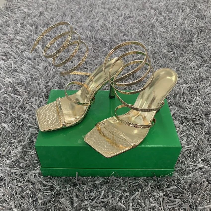 Thin High Heel Narrow Band Rome Women's Sandals