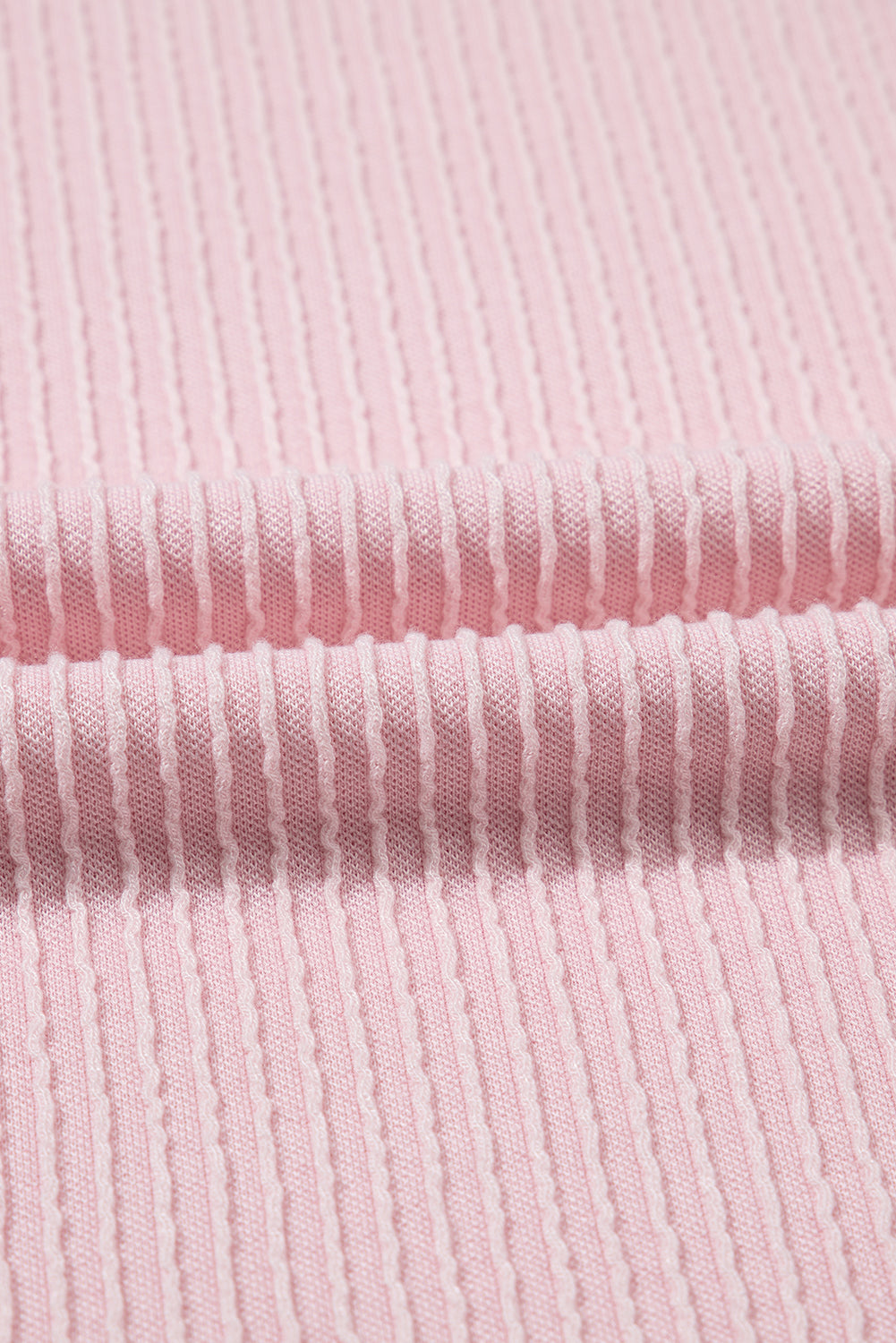 White Colorblock Corded Crew Neck Tee