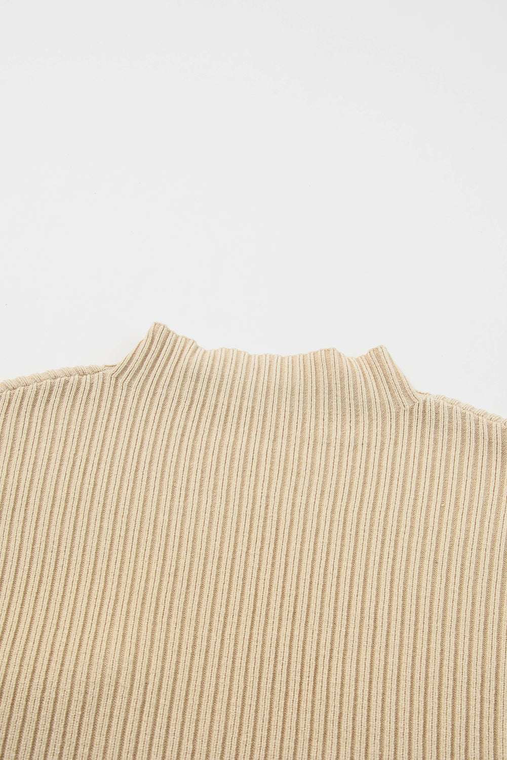Dark Blue Patch Pocket Ribbed Knit Short Sleeve Sweater