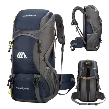 50L Travel Backpack Waterproof Hiking Camping Rucksack for Outdoor Sports