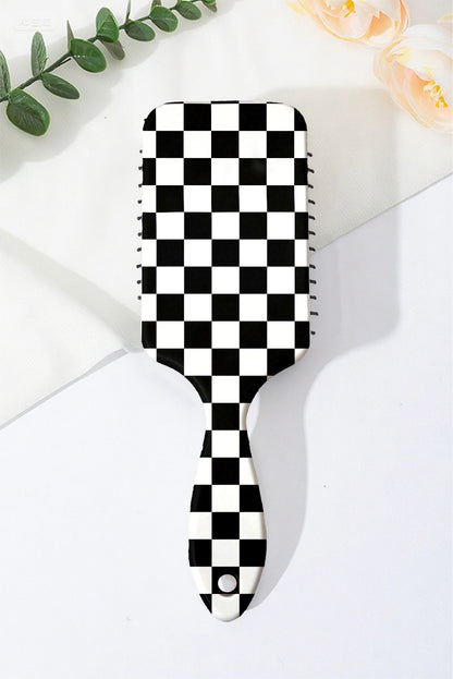 Black Checkered Pattern Air Cushion Comb
