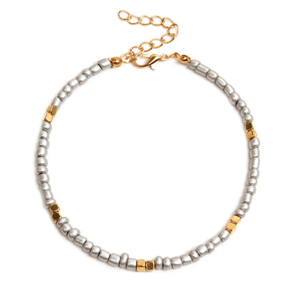 Colorful Glass Beaded Anklet For Women