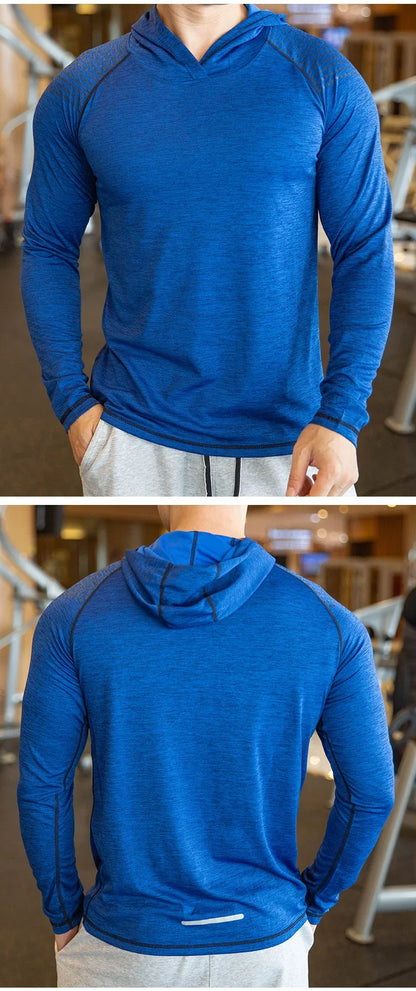 Autumn Gym Hooded T Shirt