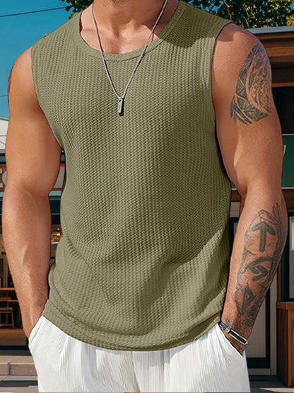 Men's Ribbed Sleeveless Tank Tops