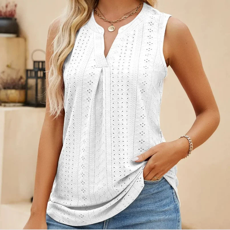 V-Neck Sleeveless Tops for Women
