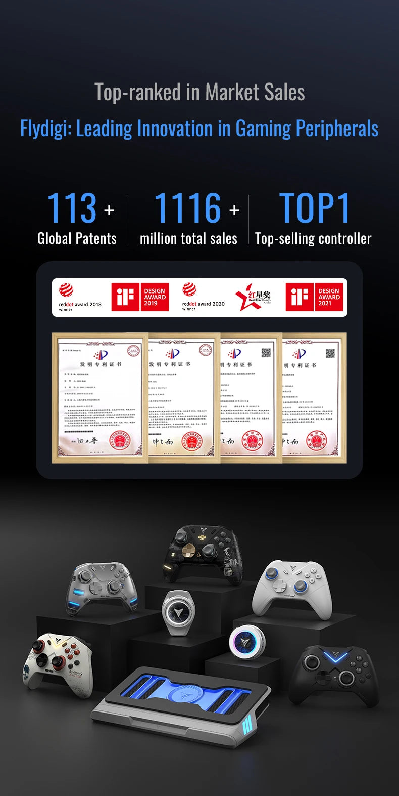 Vader4 Pro Athletic Elite Handle Gamepad
