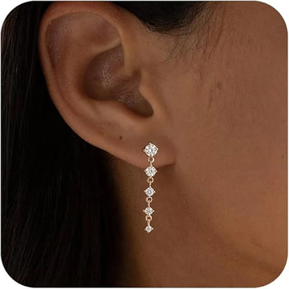 Dainty Gold  Drop Earrings for Women