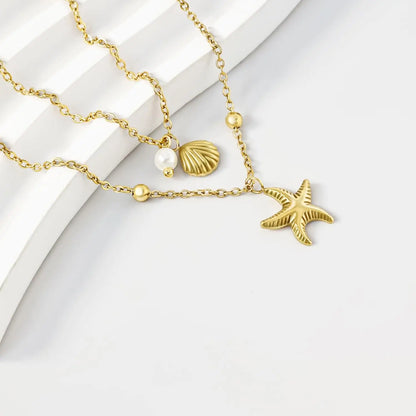 Women Shell Layered Necklace