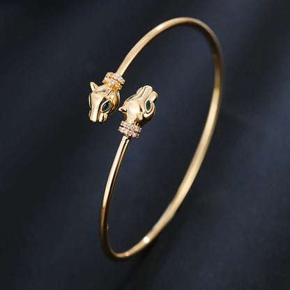 Zirconia Leopard Pattern Head Bracelet for Women
