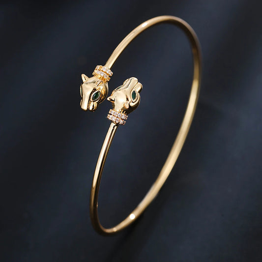 Zirconia Leopard Pattern Head Bracelet for Women