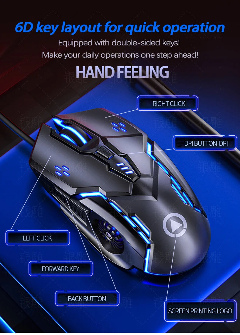 Wired Illuminated Gaming Mouse