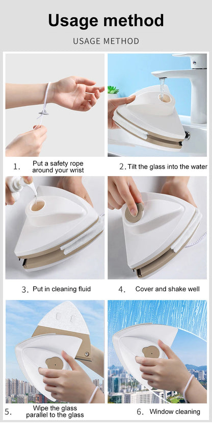 Magnetic Glass Window Cleaner Brush