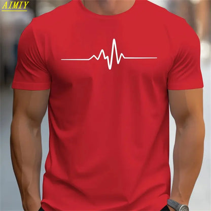 Summer 3D Stripe Letter Print T-shirts