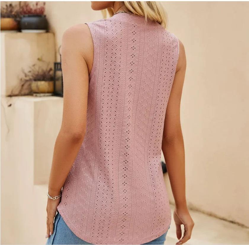 V-Neck Sleeveless Tops for Women