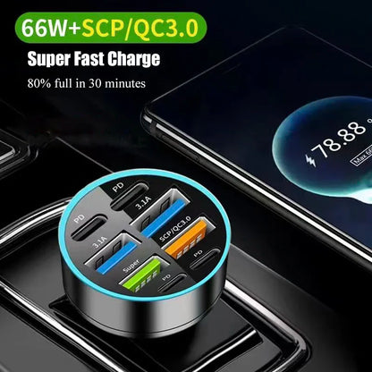 8 in 1 USB Car Phone Charger