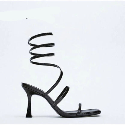 Thin High Heel Narrow Band Rome Women's Sandals
