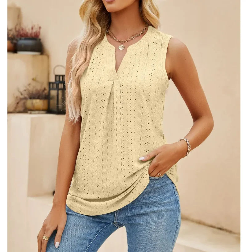 V-Neck Sleeveless Tops for Women