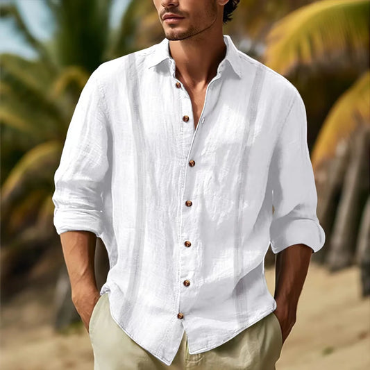 Long Sleeve Lapel Double Ribbon Shirt
