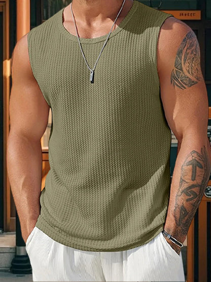 Men's Ribbed Sleeveless Tank Tops