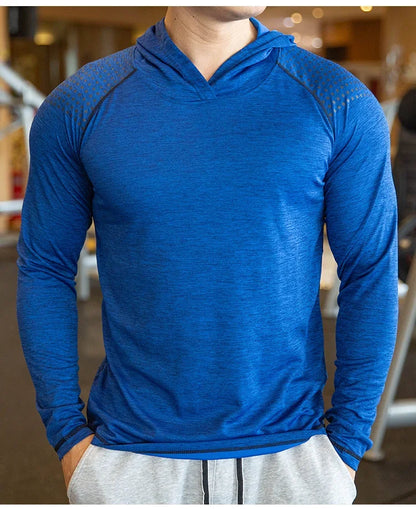 Autumn Gym Hooded T Shirt