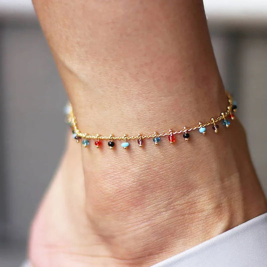 Crystal Rhinestone Drop Anklet For Women